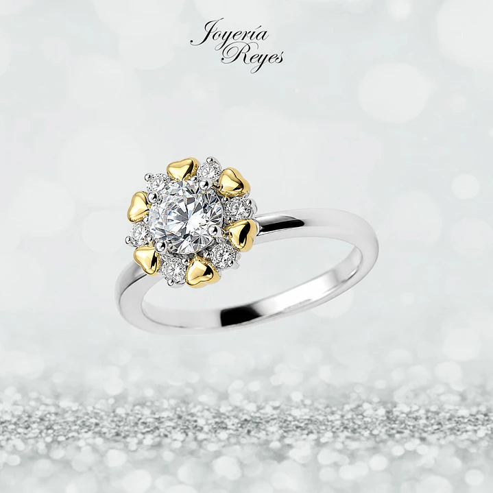 Anillo de plata rodinada fabricación Italiana - ley 925 - modelo SL90843W1  1