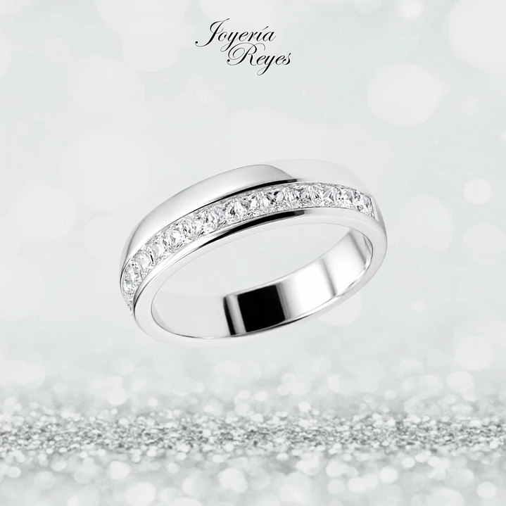 Anillo de plata rodinada fabricación Italiana - ley 925 - modelo SL90847A1T 1