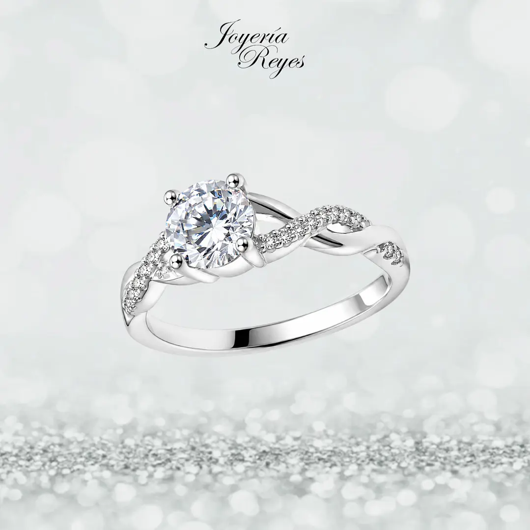 Anillo de plata rodinada fabricación Italiana - ley 925 - modelo SL91175A2T 1