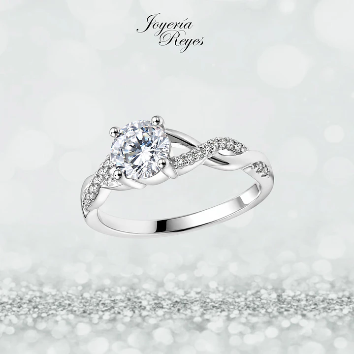 Anillo de plata rodinada fabricación Italiana - ley 925 - modelo SL91175A2T 1