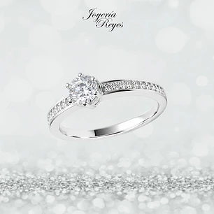 Anillo de plata rodinada fabricación Italiana - ley 925 - modelo SL91180A1T