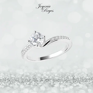 Anillo de plata rodinada fabricación Italiana - ley 925 - modelo SL91181A1T