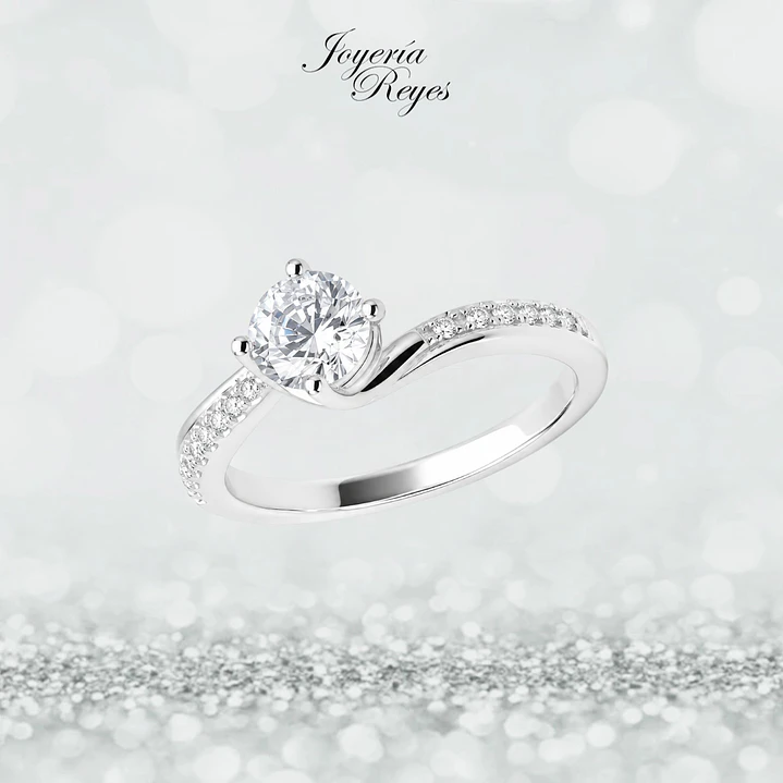 Anillo de plata rodinada fabricación Italiana - ley 925 - modelo SL91181A1T 1