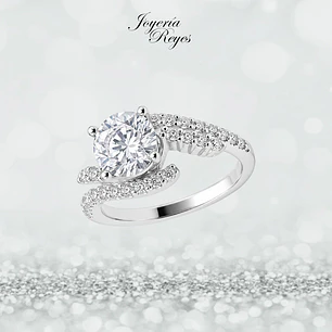 Anillo de plata rodinada fabricación Italiana - ley 925 - modelo SL91265A1
