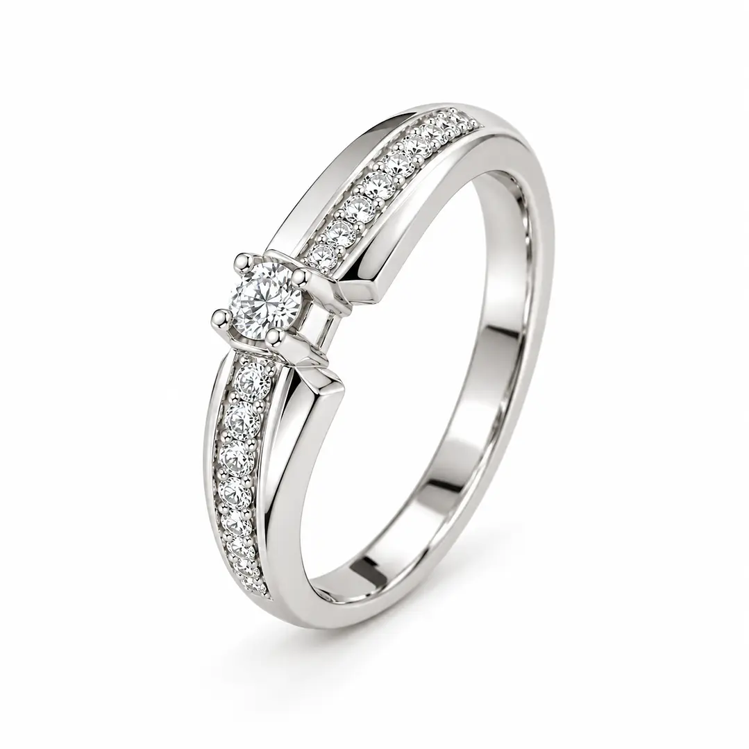 Anillo de plata rodinada fabricación Italiana - ley 925 - modelo SL30964A1 1
