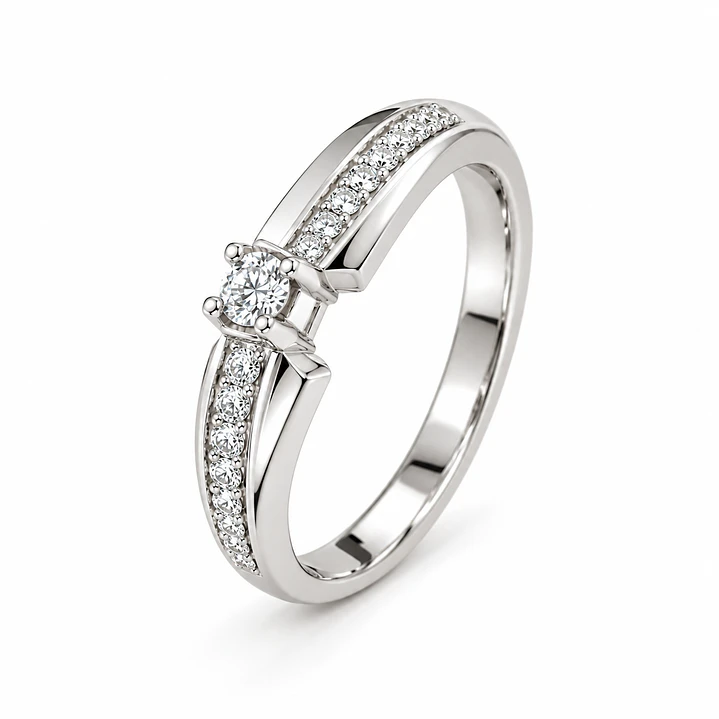 Anillo de plata rodinada fabricación Italiana - ley 925 - modelo SL30964A1 1