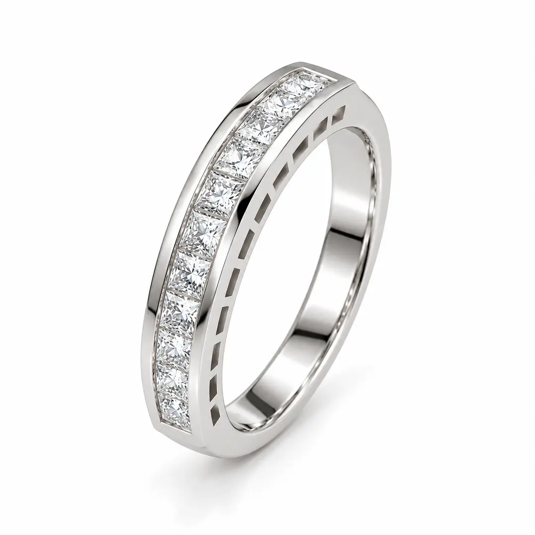 Anillo de plata rodinada fabricación Italiana - ley 925 - modelo SR-0105 1