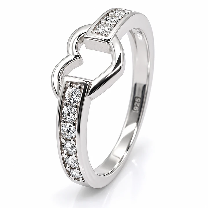 Anillo de plata rodinada fabricación Italiana - ley 925 - modelo R25-4522 1