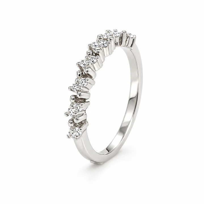 Anillo de plata rodinada fabricación Italiana - ley 925 - modelo SL33395A1 1