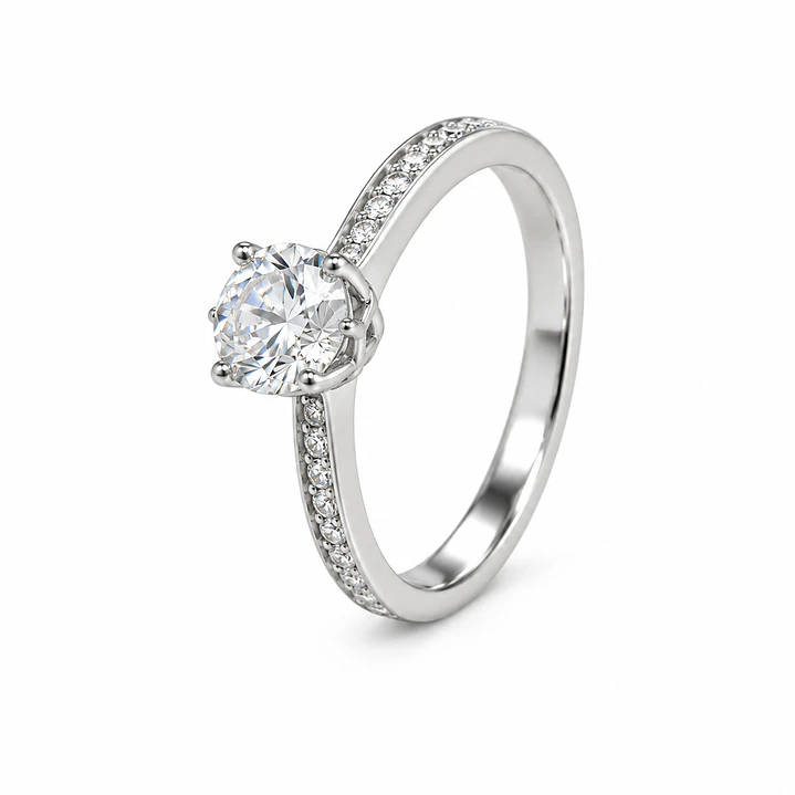 Anillo de plata rodinada fabricación Italiana - ley 925 - modelo SL91158A1T 1