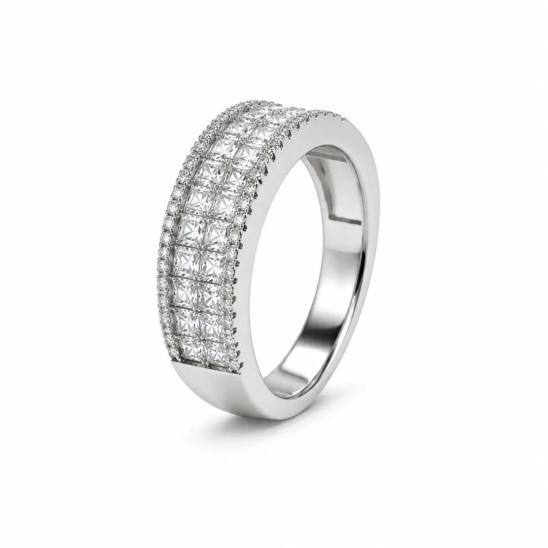 Anillo de plata rodinada fabricación Italiana - ley 925 - modelo SL329993A1 1