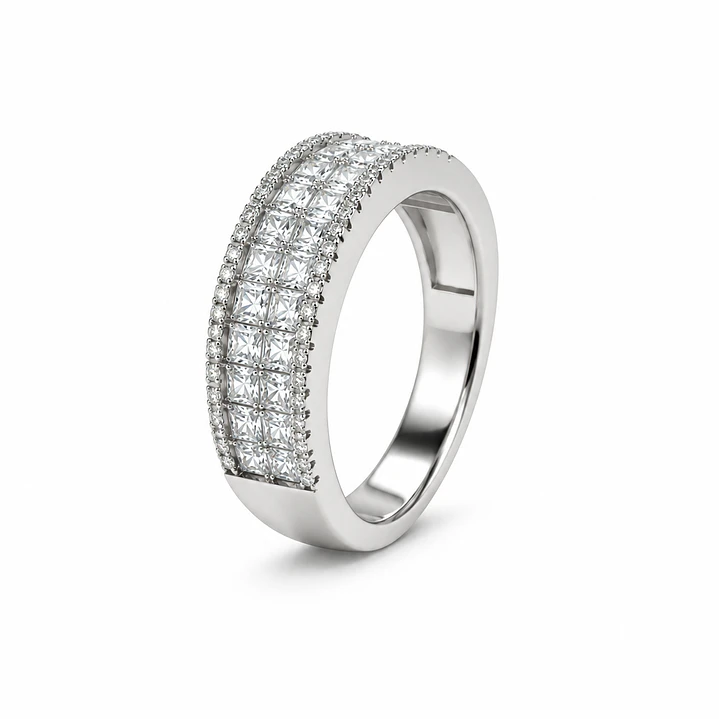 Anillo de plata rodinada fabricación Italiana - ley 925 - modelo SL329993A1 1