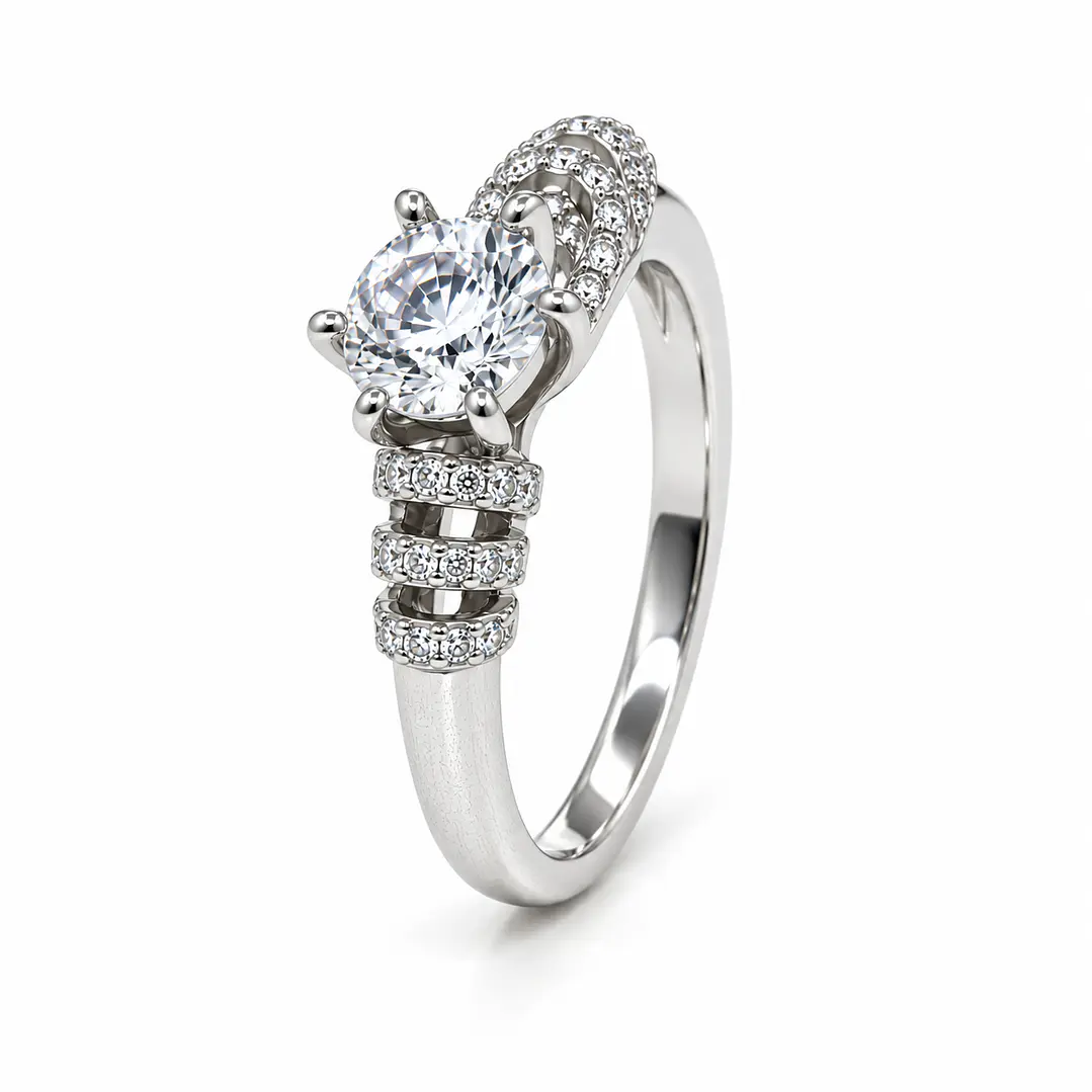 Anillo de plata rodinada fabricación Italiana - ley 925 - modelo SL30374A1 1
