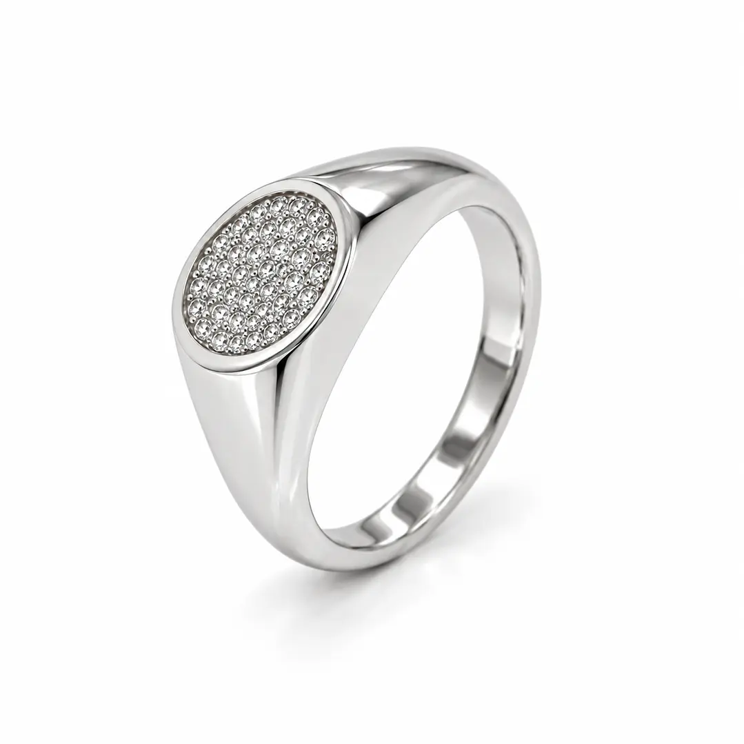 Anillo de plata rodinada fabricación Italiana - ley 925 - modelo 12198FRS1 1