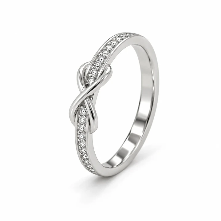 Anillo de plata rodinada fabricación Italiana - ley 925 - modelo R-2501 1