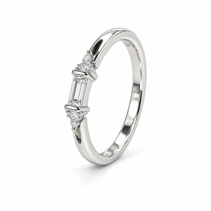 Anillo de plata rodinada fabricación Italiana - ley 925 - modelo 12192FRS5 1