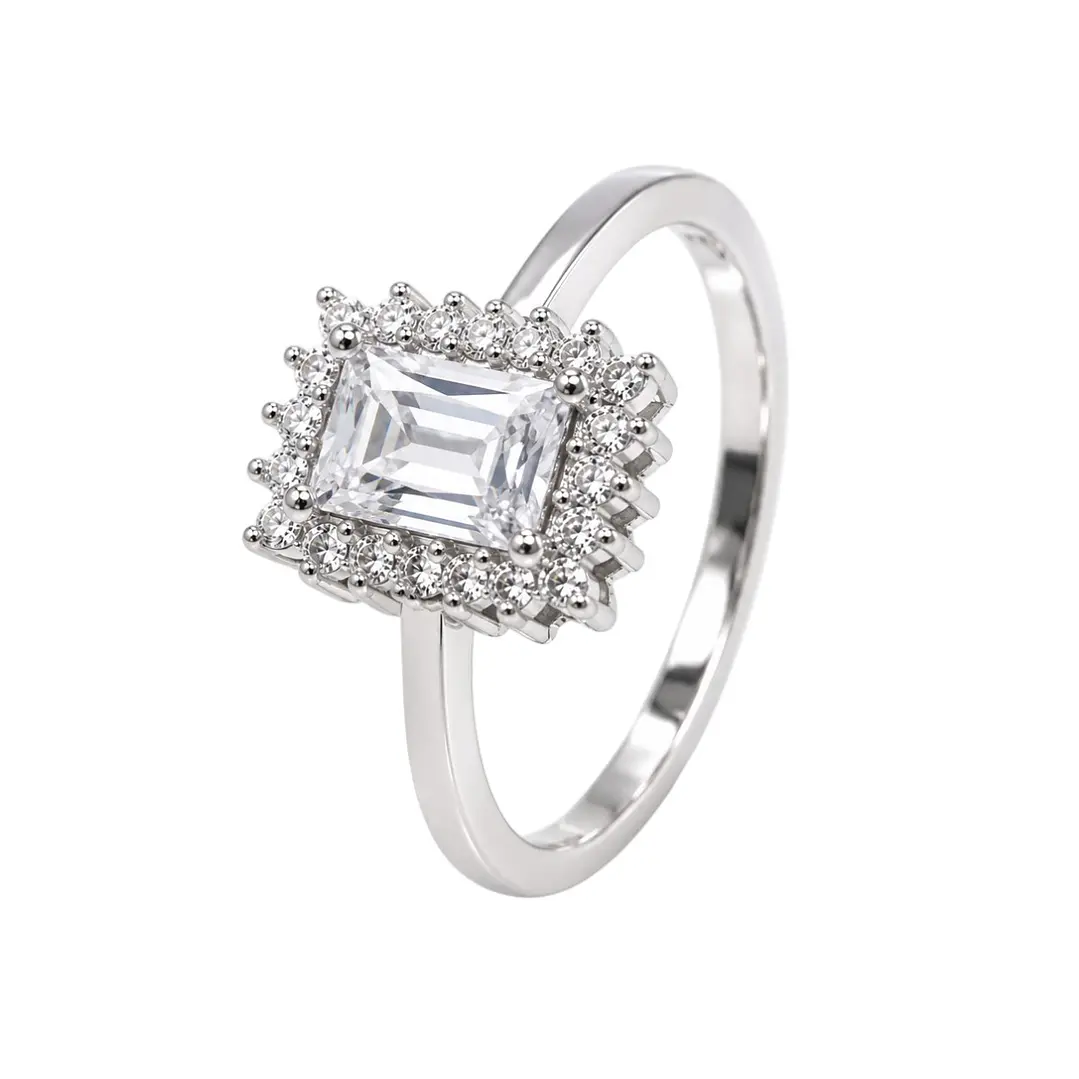 Anillo de plata rodinada fabricación Italiana - ley 925 - modelo R-24697 1