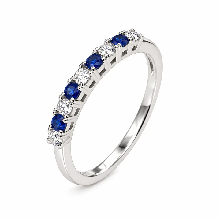 Anillo de plata rodinada fabricación Italiana - ley 925 - modelo R-1461 Z 1