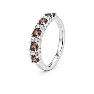 Anillo de plata rodinada fabricación Italiana - ley 925 - modelo SL39184A1