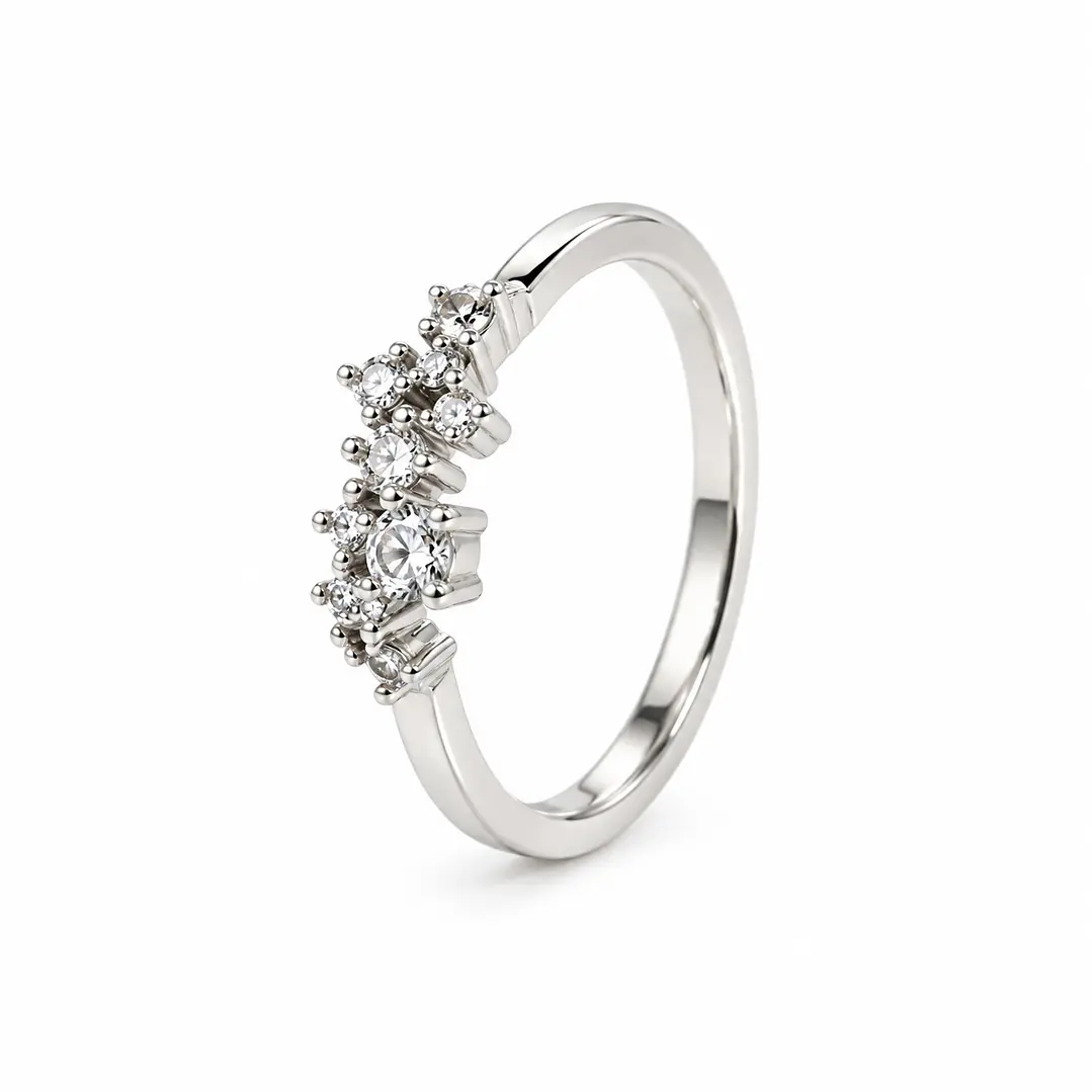 Anillo de plata rodinada fabricación Italiana - ley 925 - modelo 12195FRS 1