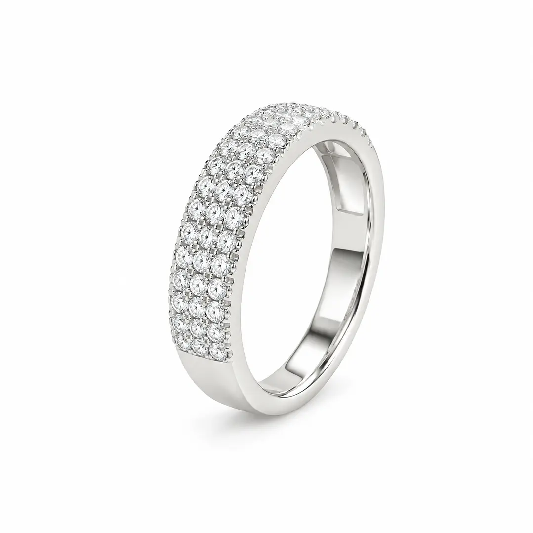 Anillo de plata rodinada fabricación Italiana - ley 925 - modelo SL30246A1T  1