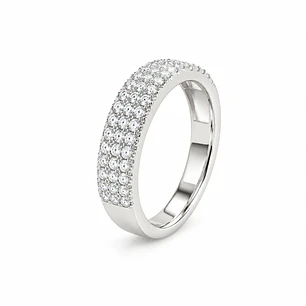 Anillo de plata rodinada fabricación Italiana - ley 925 - modelo SL30246A1T 
