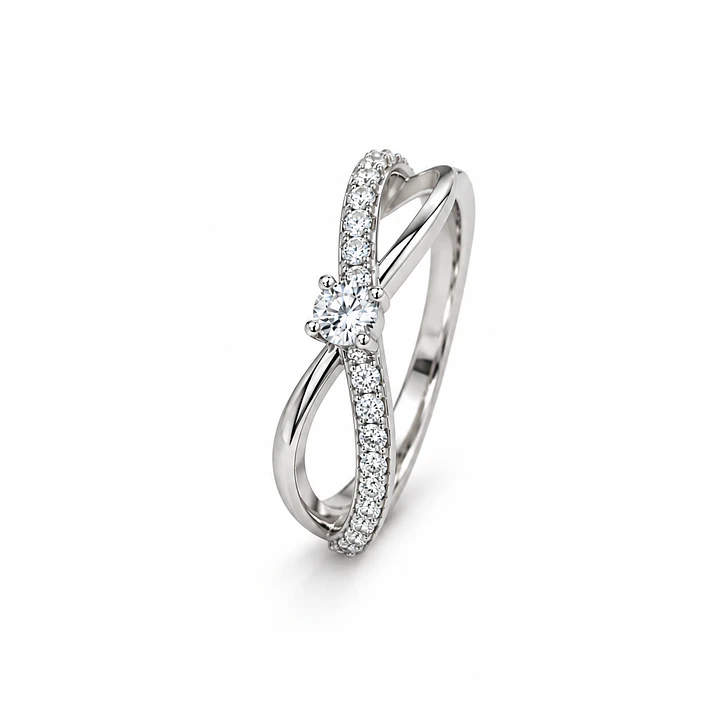 Anillo de plata rodinada fabricación Italiana - ley 925 - modelo R-1706 1