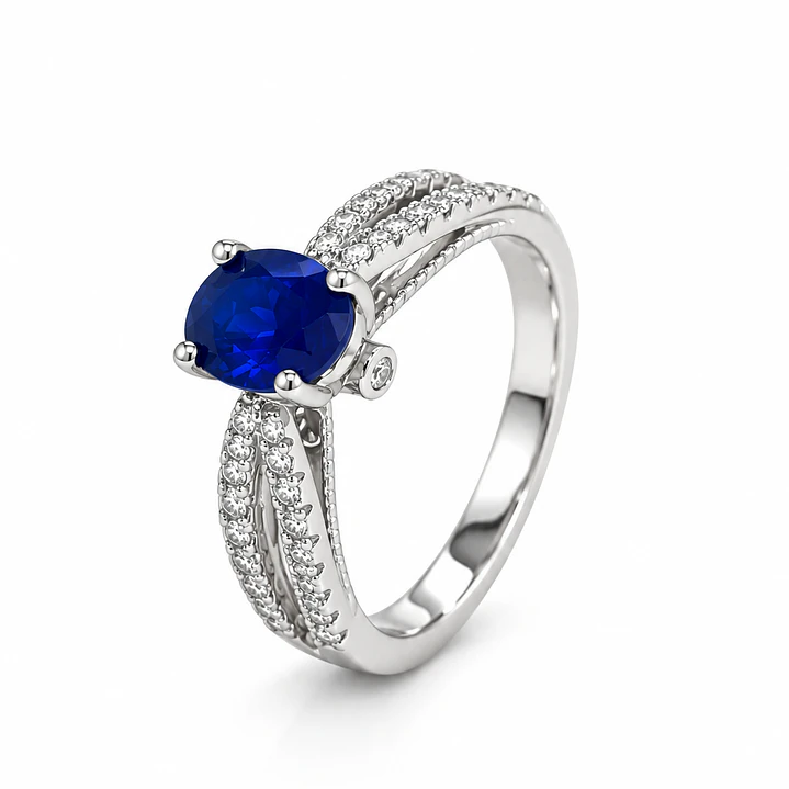 Anillo de plata rodinada fabricación Italiana - ley 925 - modelo TR-928 Z 1