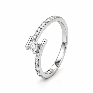 Anillo de plata rodinada fabricación Italiana - ley 925 - modelo R-1711