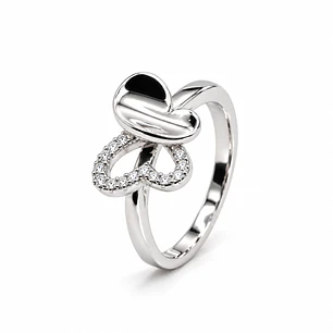 Anillo de plata rodinada fabricación Italiana - ley 925 - modelo SL31952A1T