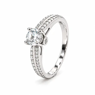Anillo de plata rodinada fabricación Italiana - ley 925 - modelo R-1713