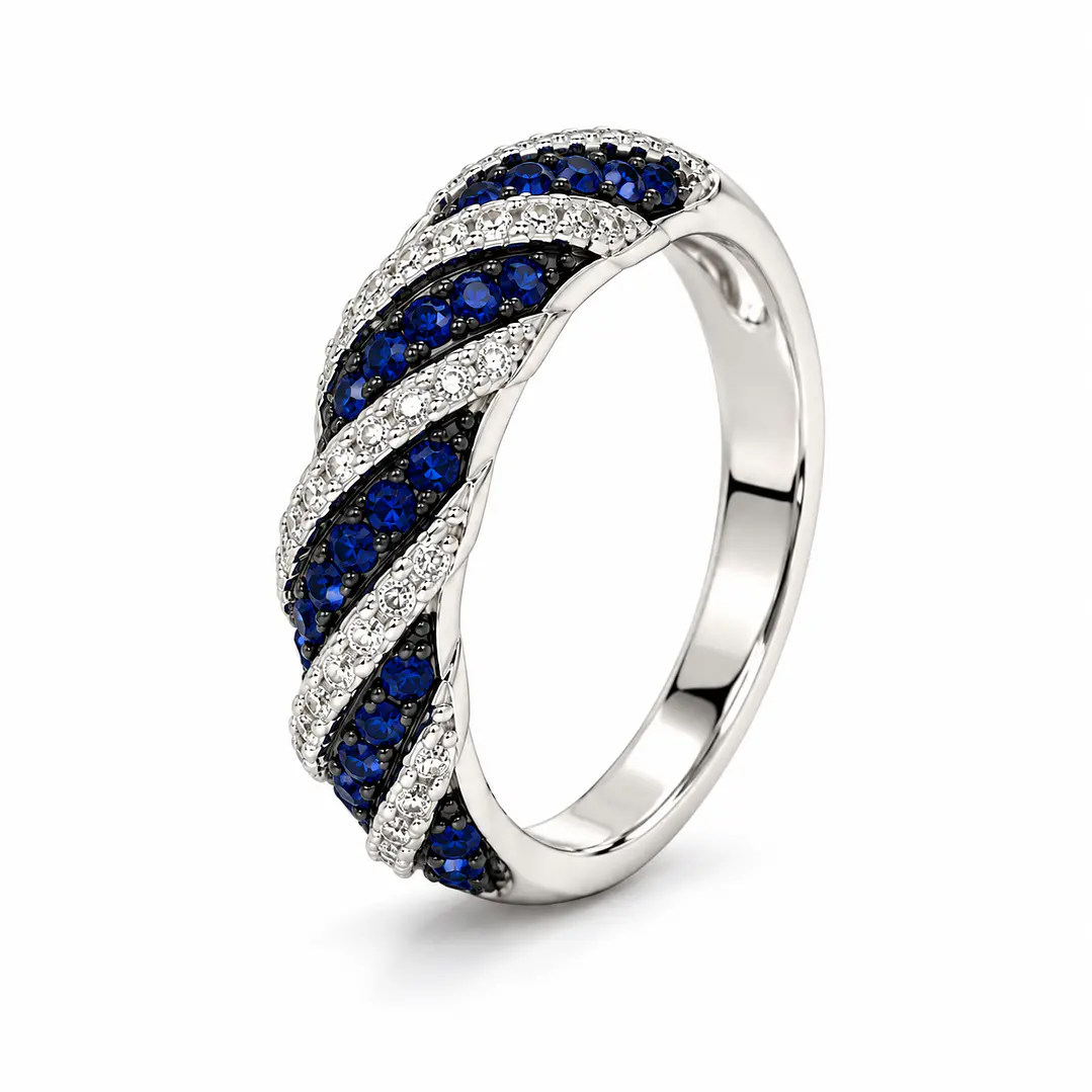 Anillo de plata rodinada fabricación Italiana - ley 925 - modelo SL31247J1 1