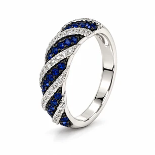 Anillo de plata rodinada fabricación Italiana - ley 925 - modelo SL31247J1