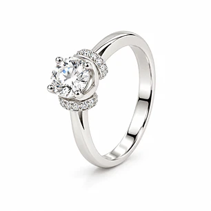 Anillo de plata rodinada fabricación Italiana - ley 925 - modelo SL30990A1