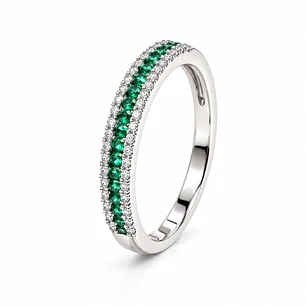 Anillo de plata rodinada fabricación Italiana - ley 925 - modelo SL30525L1