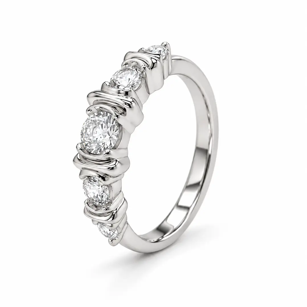 Anillo de plata rodinada fabricación Italiana - ley 925 - modelo SL90375A1 1