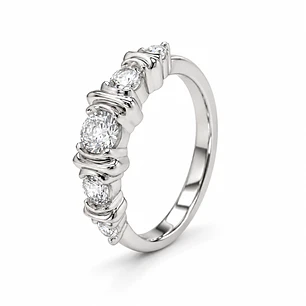 Anillo de plata rodinada fabricación Italiana - ley 925 - modelo SL90375A1