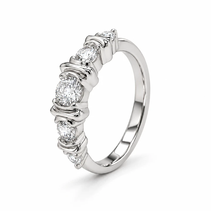 Anillo de plata rodinada fabricación Italiana - ley 925 - modelo SL90375A1 1