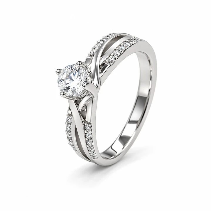 Anillo de plata rodinada fabricación Italiana - ley 925 - modelo SL90805A1T 1
