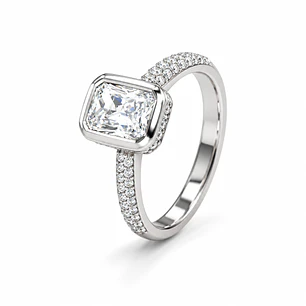 Anillo de plata rodinada fabricación Italiana - ley 925 - modelo SL91165A1T