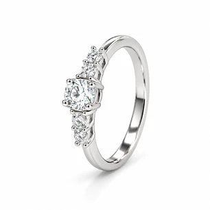 Anillo de plata rodinada fabricación Italiana - ley 925 - modelo SL91179A1T