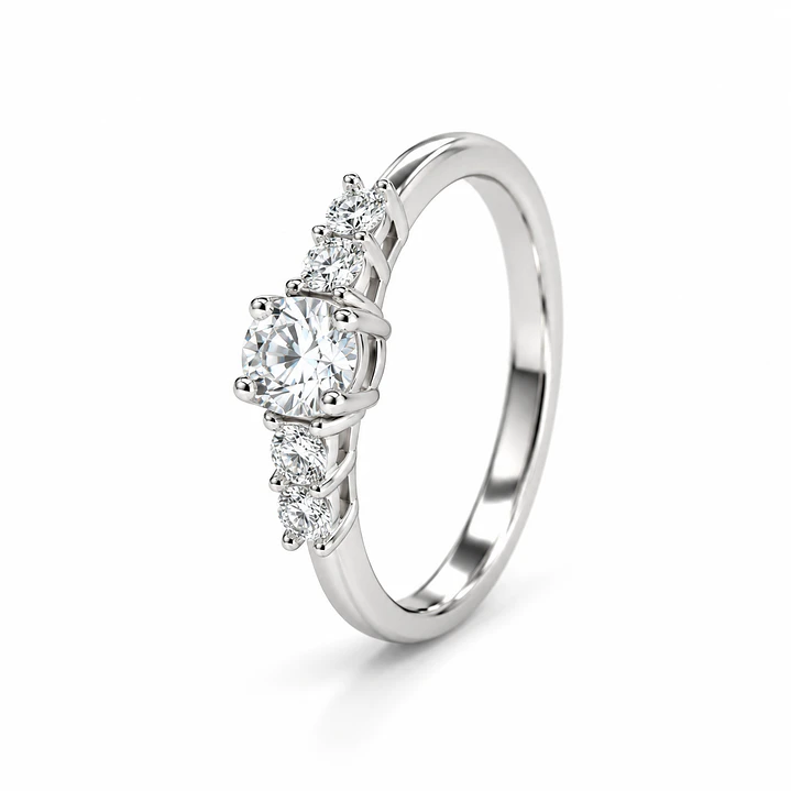 Anillo de plata rodinada fabricación Italiana - ley 925 - modelo SL91179A1T 1