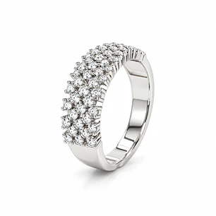 Anillo de plata rodinada fabricación Italiana - ley 925 - modelo SL31544A1