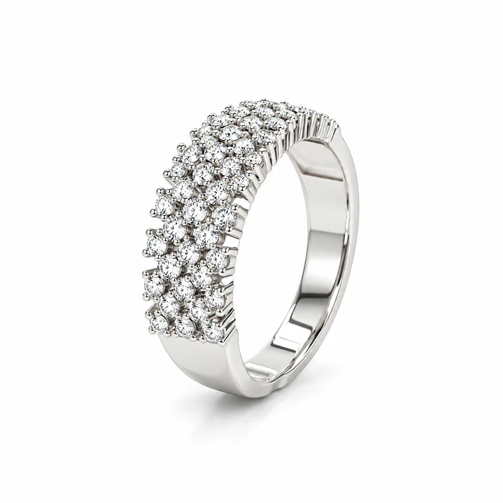 Anillo de plata rodinada fabricación Italiana - ley 925 - modelo SL31544A1 1