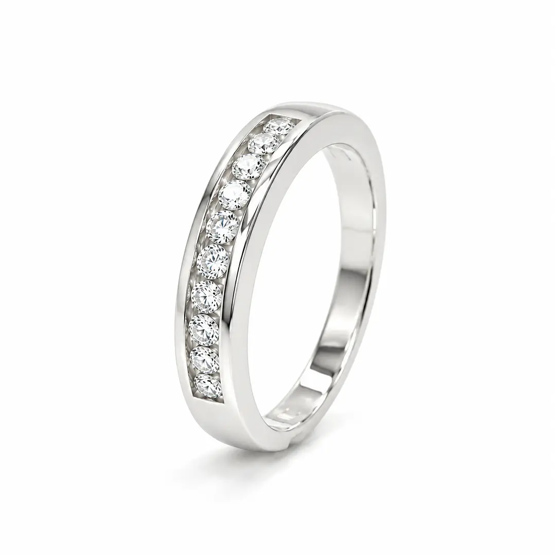 Anillo de plata rodinada fabricación Italiana - ley 925 - modelo R-0548 1