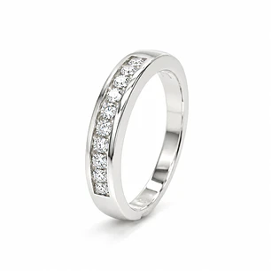 Anillo de plata rodinada fabricación Italiana - ley 925 - modelo R-0548