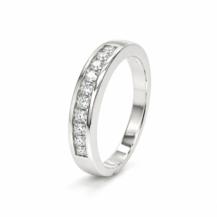 Anillo de plata rodinada fabricación Italiana - ley 925 - modelo R-0548 1
