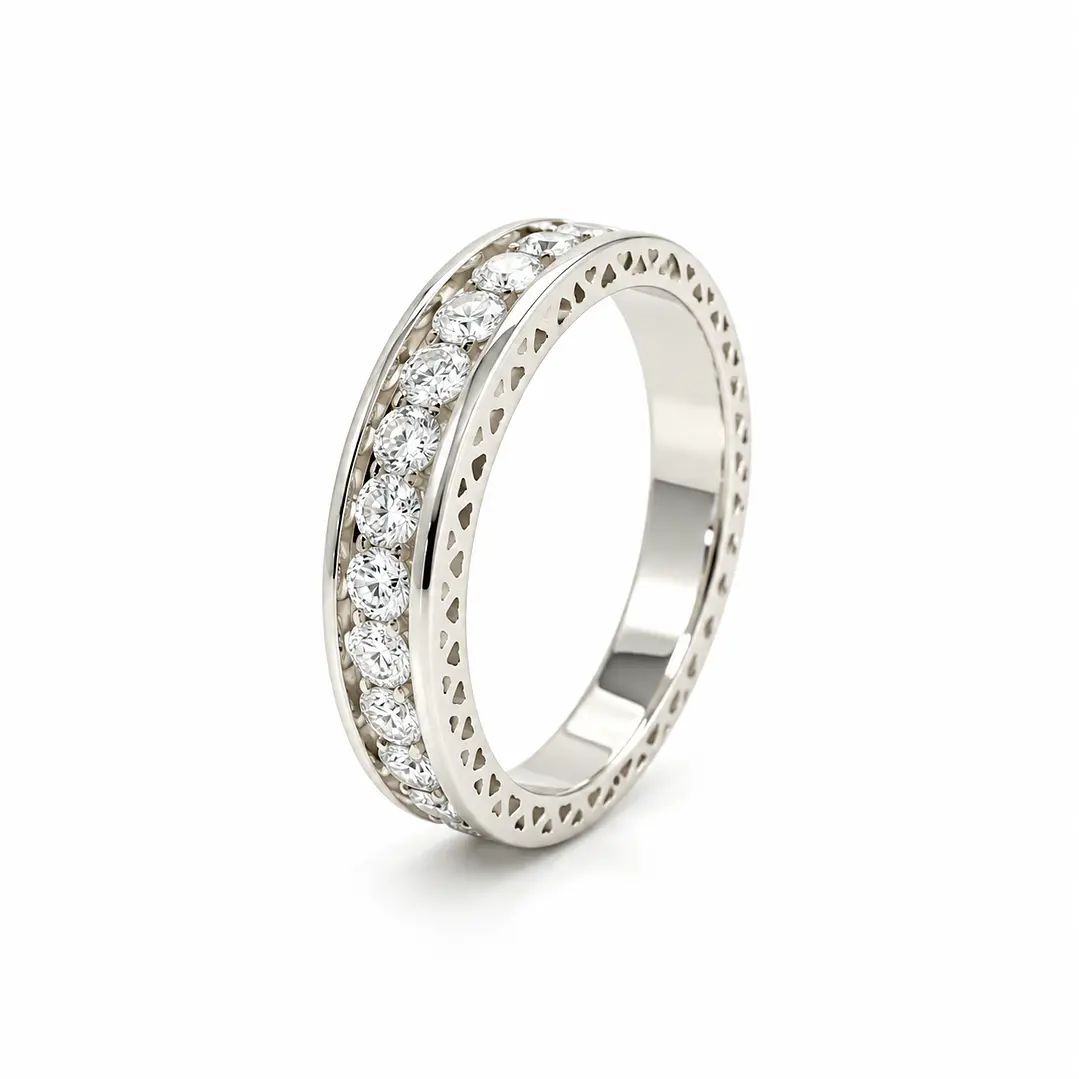 Anillo de plata rodinada fabricación Italiana - ley 925 - modelo TR-020 1