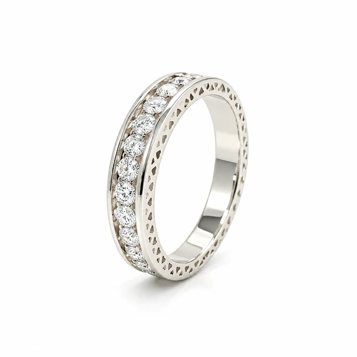 Anillo de plata rodinada fabricación Italiana - ley 925 - modelo TR-020 1