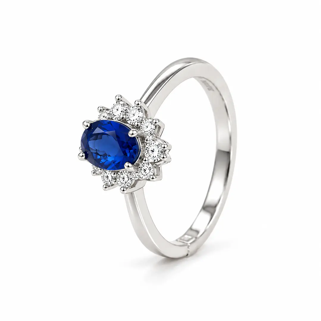 Anillo de plata rodinada fabricación Italiana - ley 925 - modelo R-0560Z 1